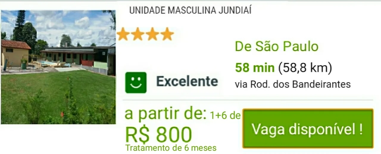 Clínica de Reabilitação / Recuperação masculina em jundiaí-sp