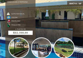 Clínica de recuperação em SP – 7x R$2.500 Feminina – Ibiúna