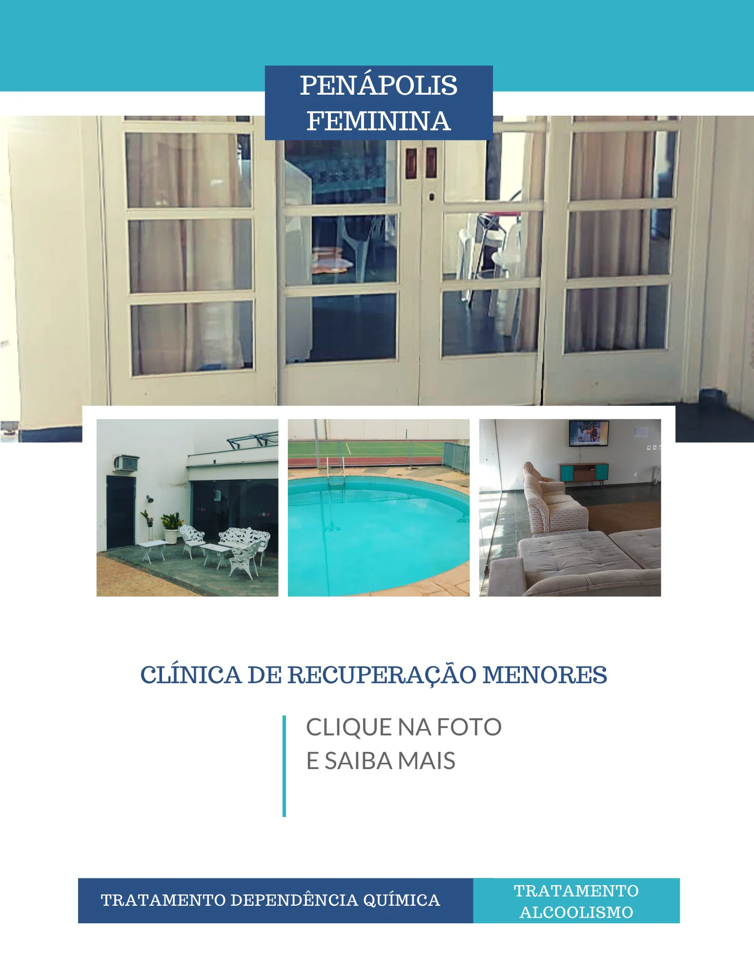 Clínica de recuperação em SP - Penápolis - Feminina - Menores