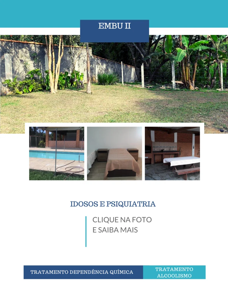 Clínicas de reabilitação em São Paulo - Idosos e Psiquiatria - Embu II