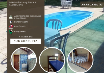 Clínica de recuperação / reabilitação para dependente químico no Rio de Janeiro, Araruama – masculina