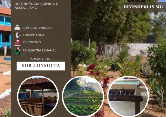 Capa do álbom, apresentação da clínica de reabilitação / recuperação para dependentes químicos em Divinópolis Minas Gerais MG