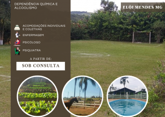 Clínica de recuperação masculina para dependente químico e / ou alcoólatra em Elói Mendes, Minas Gerais MG